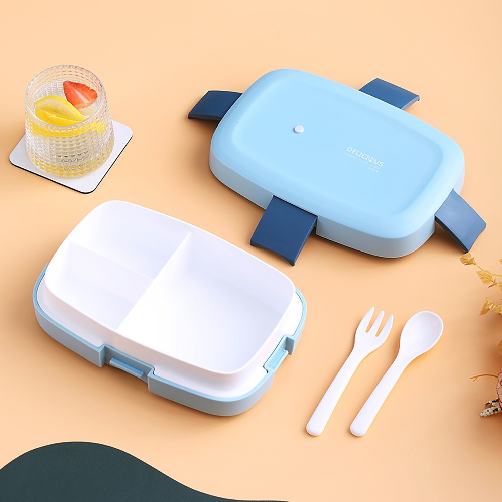 Large Reusable Bento Lunch Box with Lidded Compartments and Separators