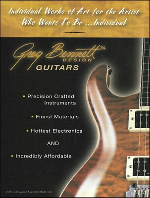 2004 Greg Bennett Design UM 4 Samick Guitar advertisement 8 x 11 ad print