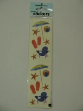 Paper House Sticky Pix Stickers BEACH 3 Sections NIP 