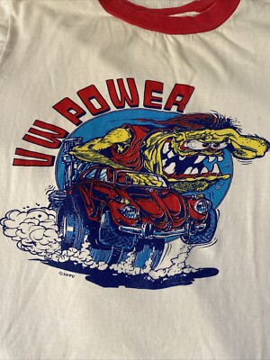Vintage 70s 80s Racing VW t shirt Rat Rod Fink Like Muscle Car Hot