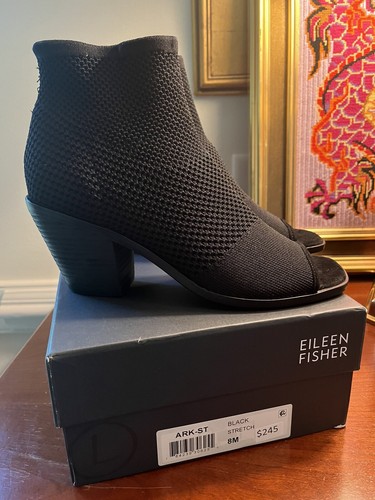 Stivali calzini Eileen Fisher ""Ark"" in tessuto stretch a maglia NUOVI $245 - Foto 2 di 6