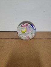 Art Glass MURANO LATTICINO Millefiori Paperweight Sculpture