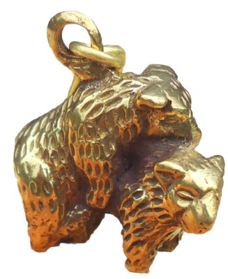 Happy Humping Bears Brass Keychain Mating Bears Mature Collectible Gag Gift Idea