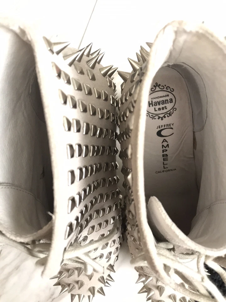 Jeffrey Campbell Spike Lita In Nude Suede and Silver, (Discontinued) - Image 3 of 4