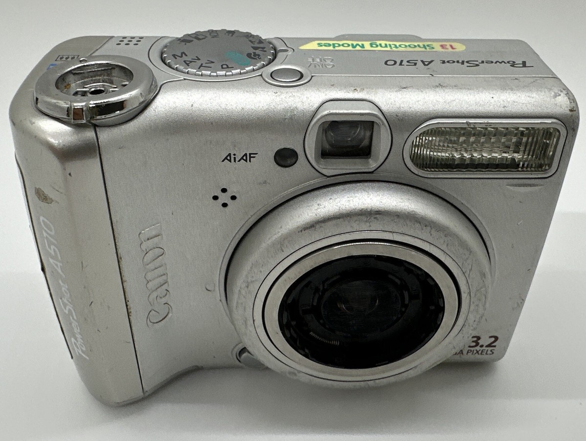 新品同様 動作品 平成レトロ CCD Canon PowerShot A200 Canon PowerShot A200 2.0MP Digital Camera - Metallic Silver