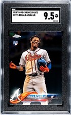 2018 Topps Chrome RONALD ACUNA JR ROOKIE Atlanta Braves SGC 9.5 MINT+ Condition