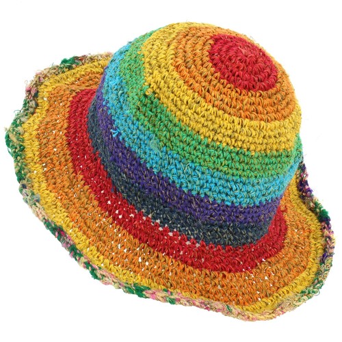 LoudElephant Hemp & Cotton Sun Hat - Rainbow - Picture 2 of 4