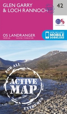 LANDRANGER ACTIVE 42 GLEN GARRY LOCH RAN by Ordnance Survey Map Self Help