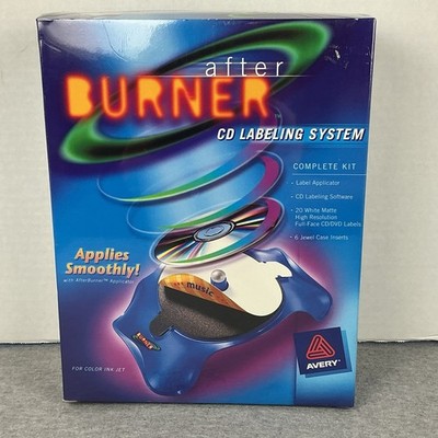 Avery AfterBurner CD Labeling System Kit Vintage CD DVD Labels SEALED