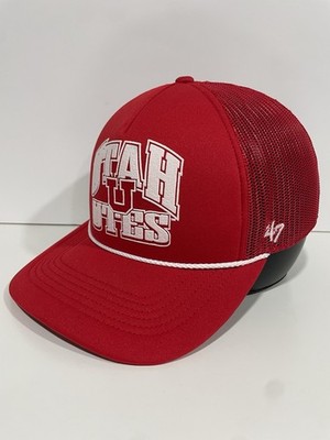 Utah Utes 47 Brand Hat Cap Trucker Adjustable Red Back Mesh Rope SnapBack NCAA