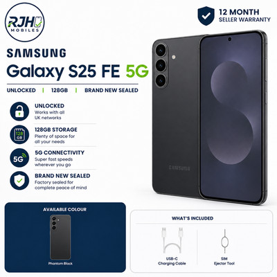 Neu Samsung Galaxy S25 FE 5G 128GB entsperrt AI Smartphone Fabrikversiegelung UK Verkäufer
