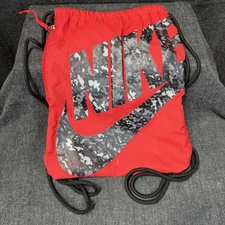 Nike Drawstring Tote Bag Red 16”x13”