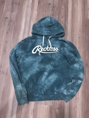 Los Angeles Reckless Black And White Tie Dye Hoodie Size Medium Long Sleeves