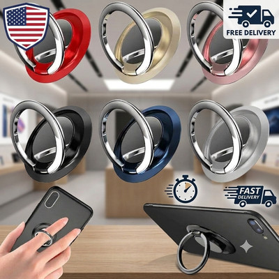Rotating Metal Phone Ring Holder Finger Grip Stand Magnetic Smartphone Moun
