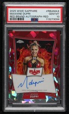 2025 Chrome WWE Sapphire Edition Brand Red 4/5 Maxxine Dupri PSA 10 Auto 1co7