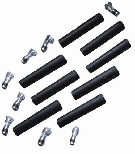 Taylor/Vertex 46003, Set of 8 Black Silicone Straight Spark Plug Boot & Terminal - Picture 3 of 10