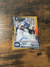 LJ Martin 2025 Bowman University Chrome BYU Rookie RC 1st Auto TRUE Gold /50