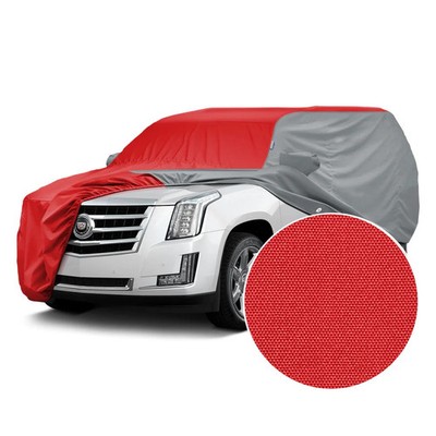 For Kia EV6 22-24 WeatherShield HP Two-Tone Red Custom Car Cover w Gray Sides