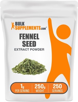 BulkSupplements Fennel Seed Extract Powder 250g - 1 g Per Serving