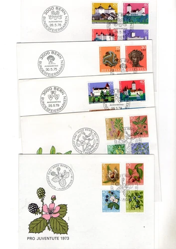 SWITZERLAND VARIOUS FDC'S X17 FROM COLLECTION T41