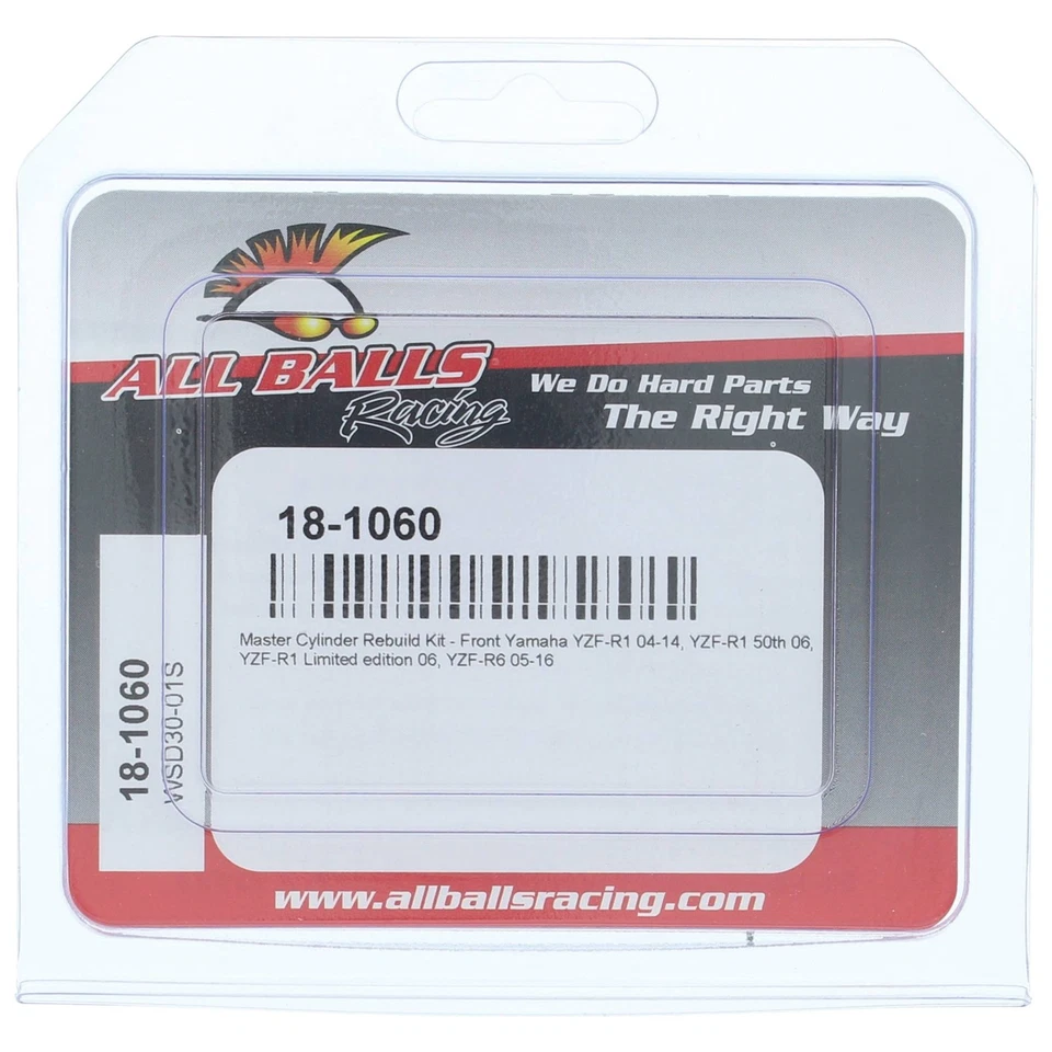 New All Balls Master Cylinder Rebuild kit 18-1060 for Yamaha YZF-R6 05-16 Foto 4 de 4