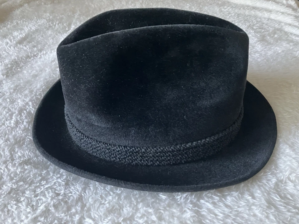 Sombrero Fedora Habig Vienna Vintage Negro Foto 2 de 4