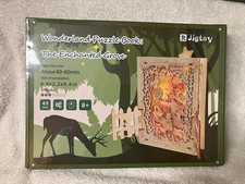Jigtoy Wonderland Book Nook Kit with Night Light Feature 3D Wooden Puzzle