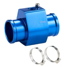 30mm Adapter Water Temp Temperature Joint Pipe Sensor Gauge Radiator Hose Blue
