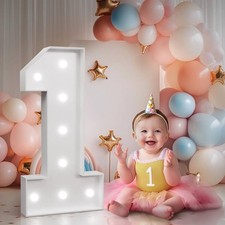 Holitex 3ft. Marquee Light - Up Number 1 for 1st Birthday.
