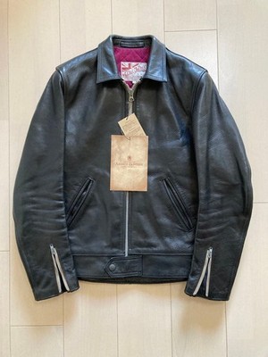 Addict Clothes Horsehide Leather Jacket M Black Vintage Near Mint