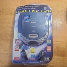 Lenoxx Sound CD-50 Portable Programmable Blue Compact Disc Player w/ Headphones