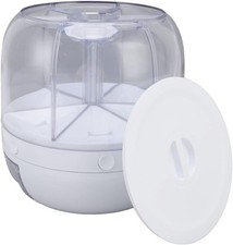 Rotating Dry Food Dispenser 6 Grid Rice Cereal Grain Storage Container