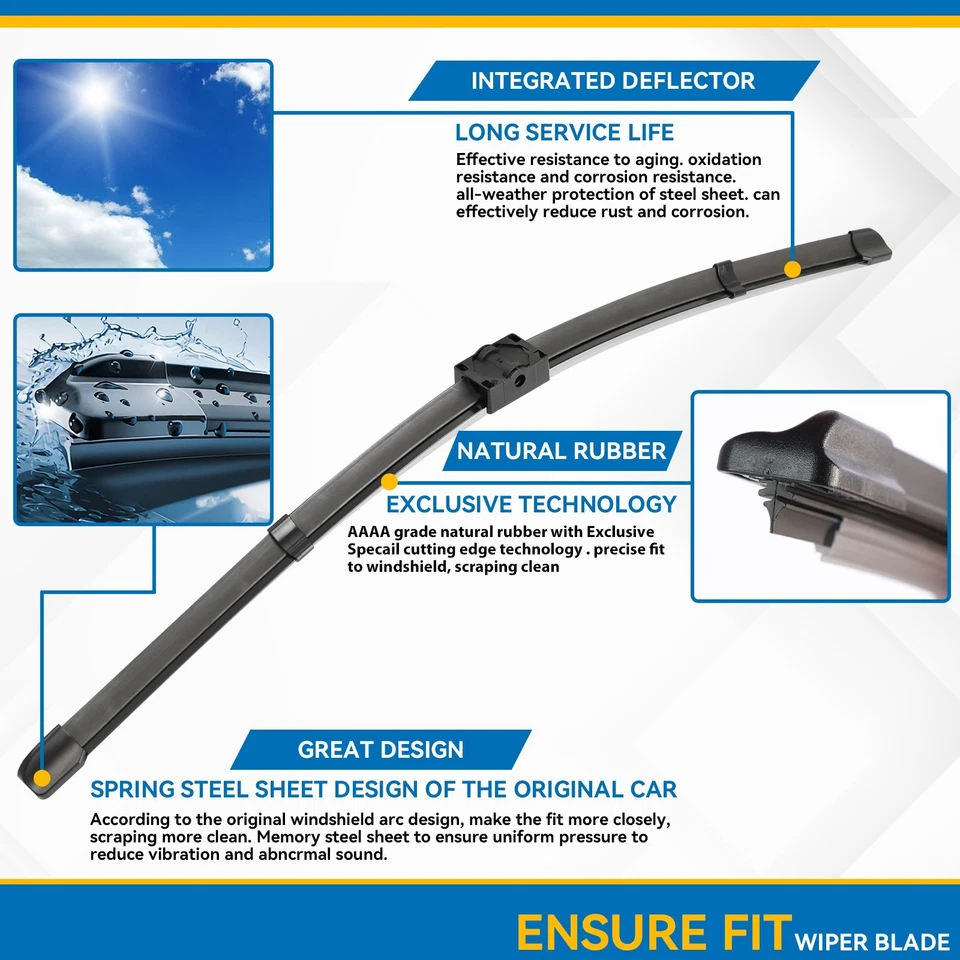 Limpiaparabrisas delantero de 4 puertas 24" 19" para BMW E90 E91 325i 328i 328xi 335i Foto 4 de 4