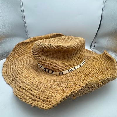 Hat Attack Sun Hat Millie Continental Beach Day Raffia Straw Floppy Wide Brim
