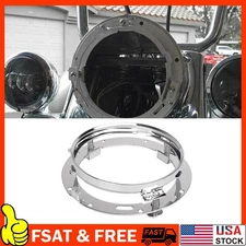 Fits for 94-13 Harley Electra Glide 7" LED Headlight Ring Light Bracket Mounting