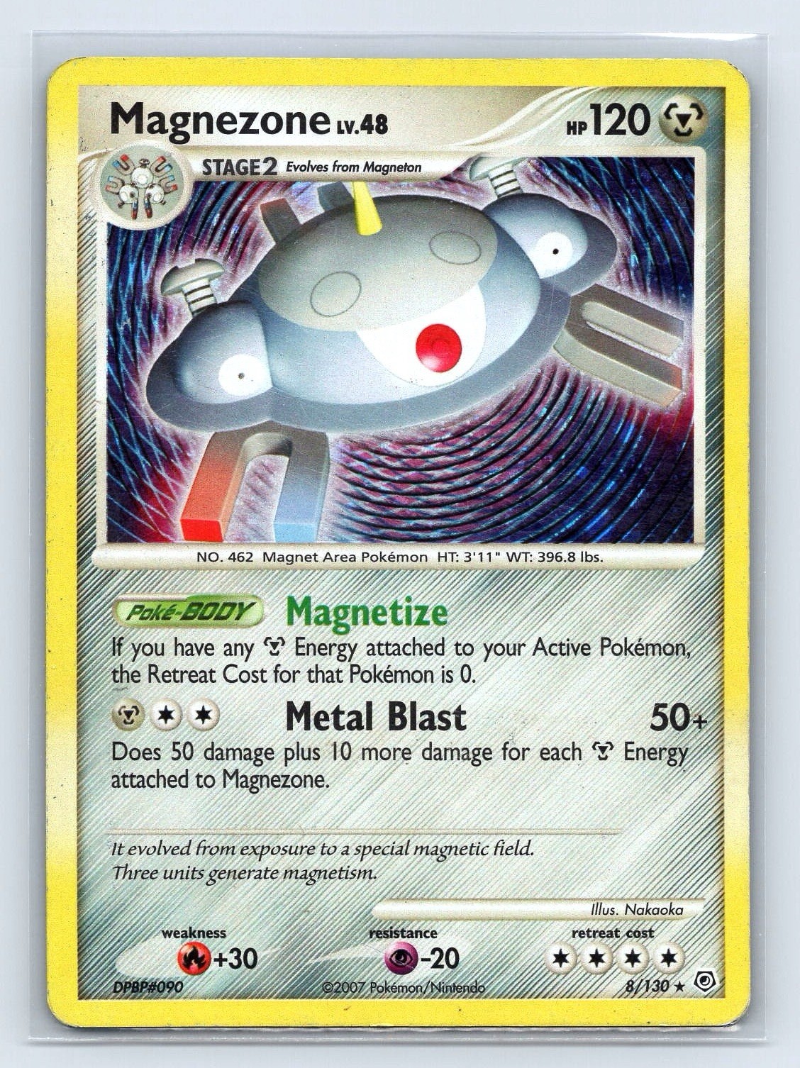 Pokémon TCG Magnezone 8/130 Diamond & Pearl  Rare Holo Vintage