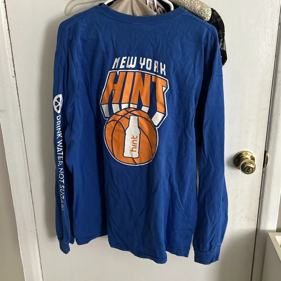 Gildan Hintsanity NBA NY Knicks Men’s Blue Long Sleeve T-Shirt JEREMY LIN NEW - Image 2 of 4