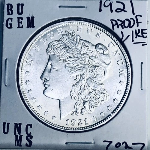 1921 BU GEM MORGAN SILVER DOLLAR UNC MS+++ U.S. MINT RARE COIN 7027
