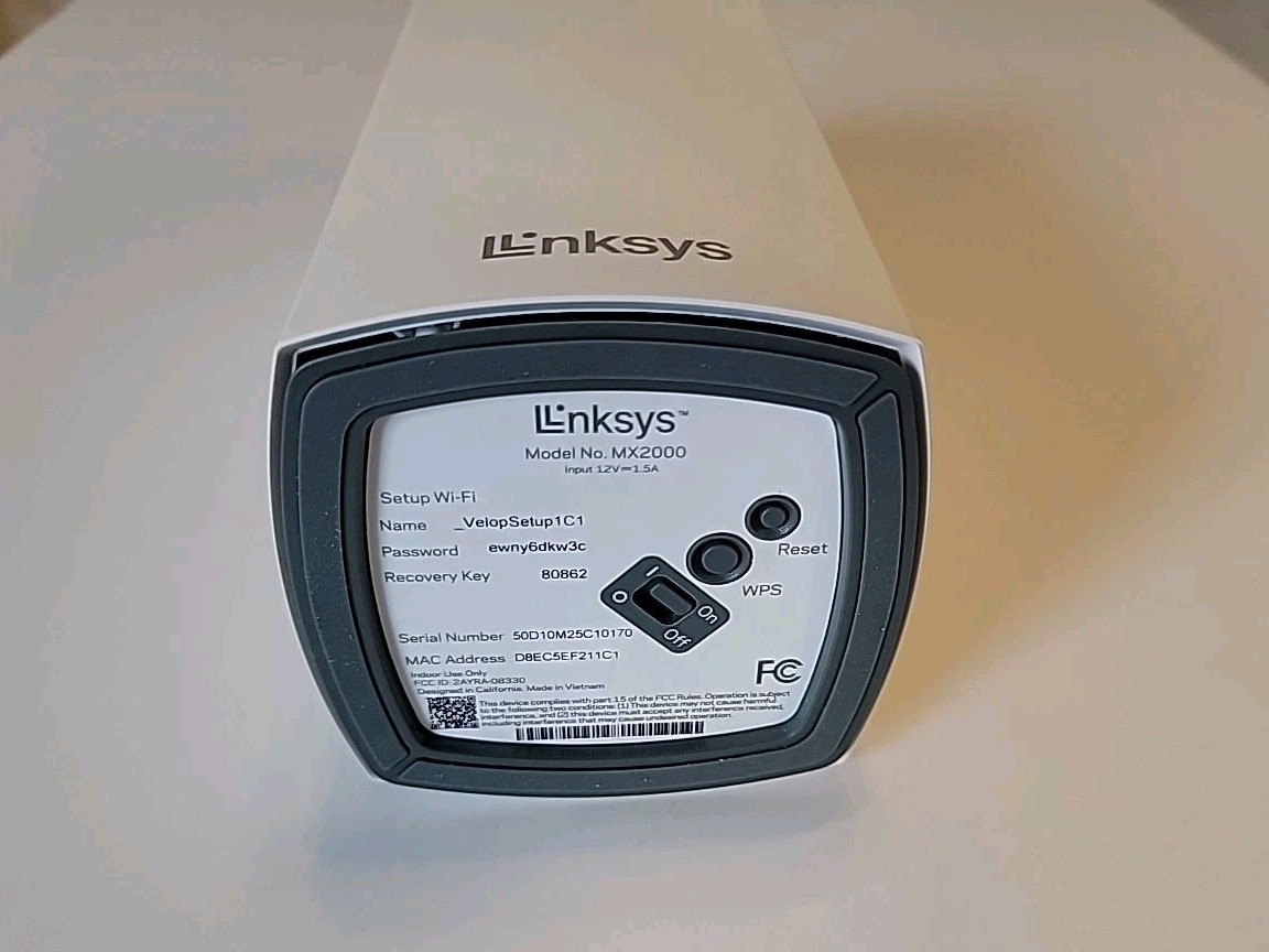Linksys MX2000 Velop Atlas WiFi 6 Mesh Router Wireless System- 1