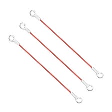 6mm x 30cm Lanyard Cable 3 PCS Stainless Steel Eyelets Ended Wire Rope Red