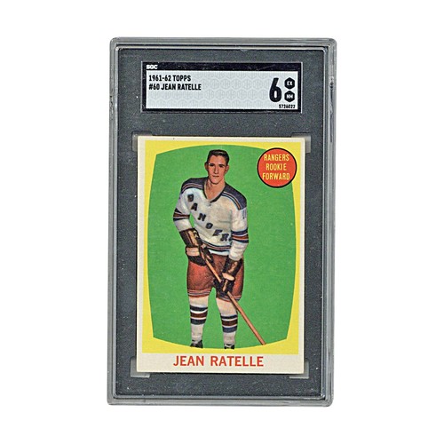 Jean Ratelle New York Rangers 1961-62 Topps Card (SGC 6) - 第 1/2 張圖片