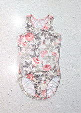 OPEN BACK GymGear Gymnastics Leotard ULTRA SOFT TS Small 16 ROSES  BUTTERFLIES
