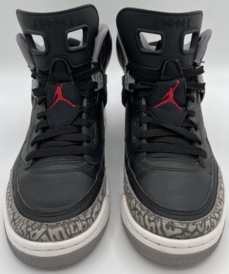 Jordan Spizike  Black Cement  315371-034 Men's Size 9 Black White Gray Sneakers