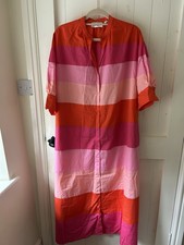 Essentiel Antwerp Pink Stripe Long Shirt Dress Size XS Fits 6-14UK