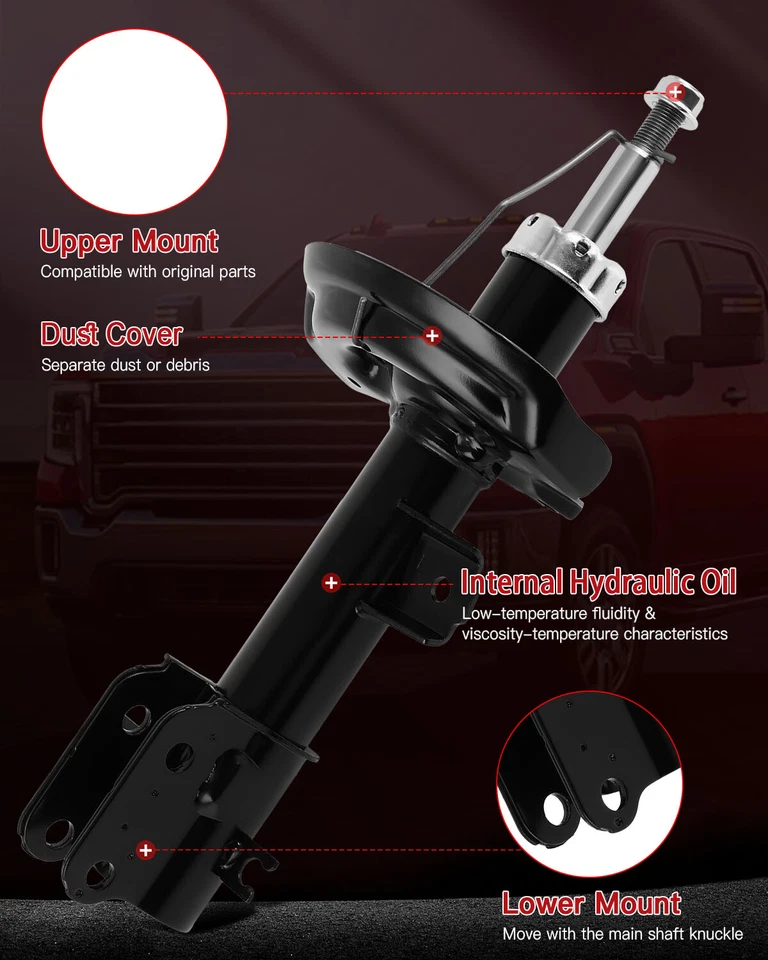 Kits de conjuntos de amortiguadores de gasolina puntales delanteros traseros Fit Chevrolet Spark 2013-2015 Foto 4 de 4