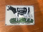 Vintage '91 Ande Rooney Hershey's Milk Chocolate Cow Porcelain Advertising Sign