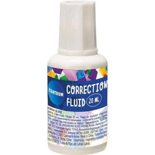 White Correction Fluid 20ml Paint Bottle with Brush Rapid Fast Dry Office School - Picture 6 of 10