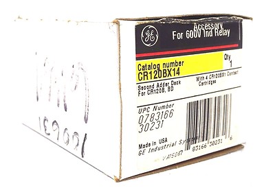 NEW GENERAL ELECTRIC CR120BX14 RELAY ADDER 