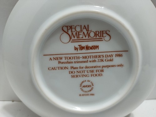Piatto Vintage Avon Festa della Mamma Un Dente Nuovo 1986 Ricordi Speciali Retrò Classico - Foto 4 di 9