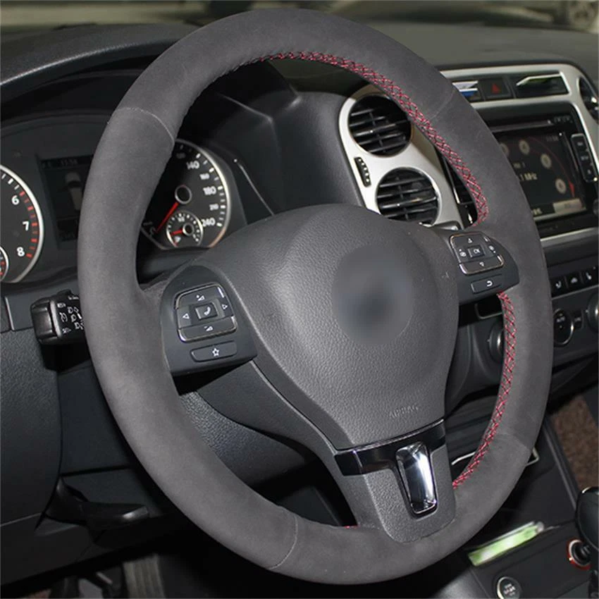 Steering Wheel Cover for Volkswagen VW Gol Tiguan Passat B7 CC Touran Jetta Mk6 — 第 3/4 张图片